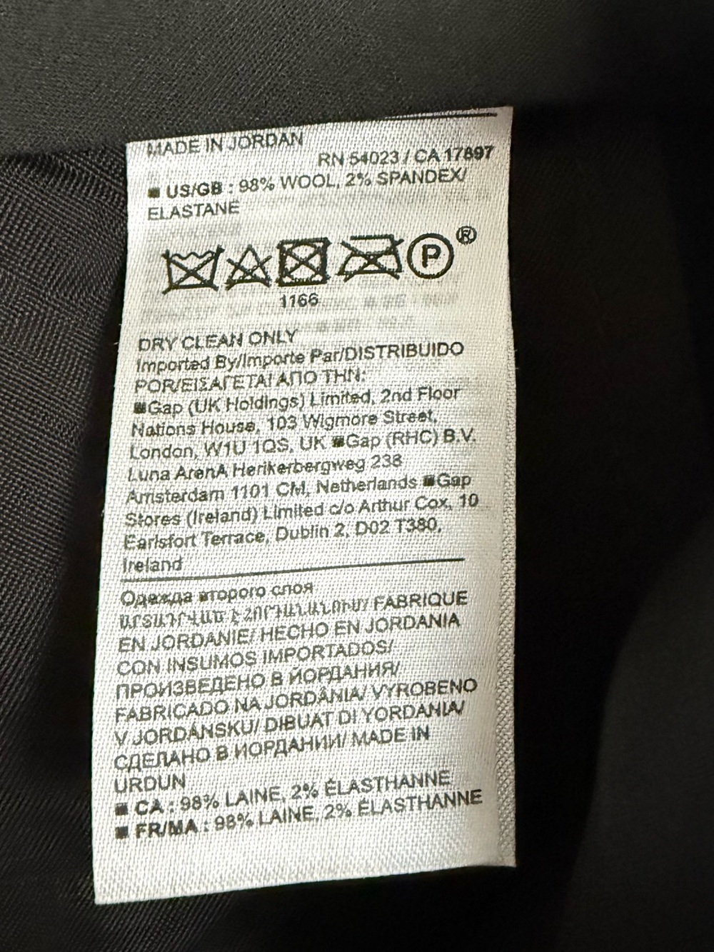 Banana Republic Mid Rise Straight Leg Tailored Wool Trousers Classic Minimalist - Picture 9 of 10